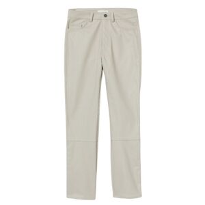 H&M Faux Leather Straight Leg Cropped Pant Short Pleather